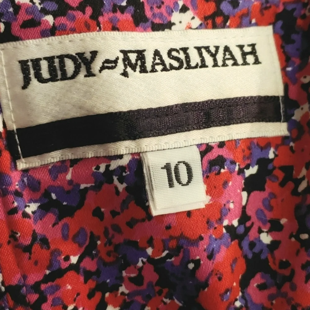 Strapless Retro Pink Floral Dress by Judy Masliyah 9-11-0009 - Picture 4 of 9